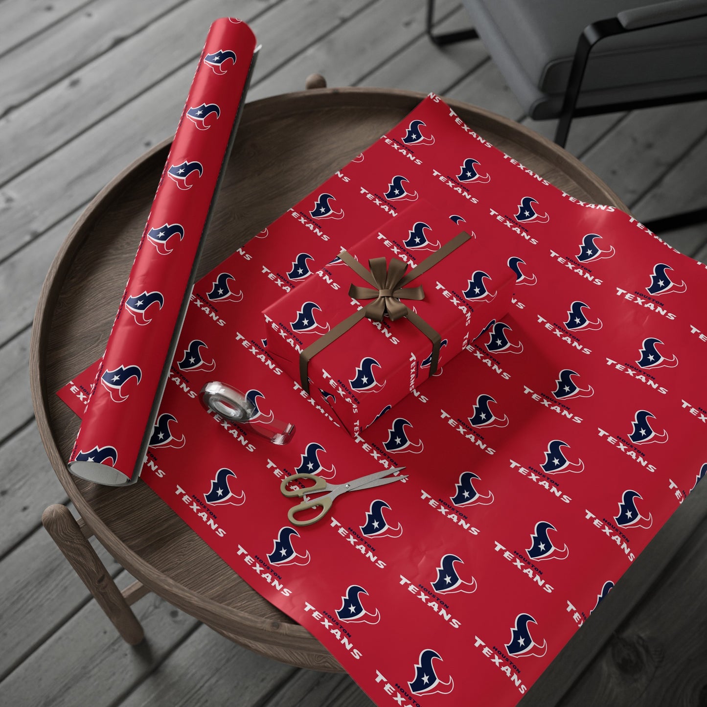 Houston Texans NFL Football Birthday Gift Wrapping Paper Holiday