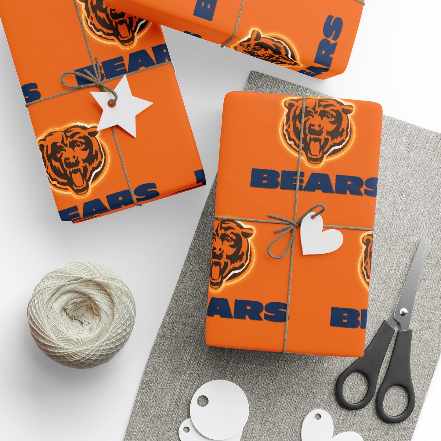 Chicago Bears NFL Football Birthday Gift Wrapping Paper Holiday