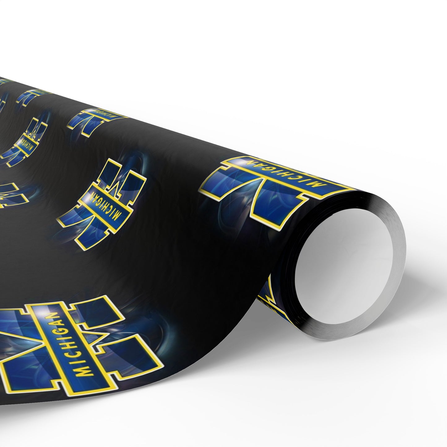 Michigan Wolverines Birthday Gift Wrapping Paper football Basketball Holiday