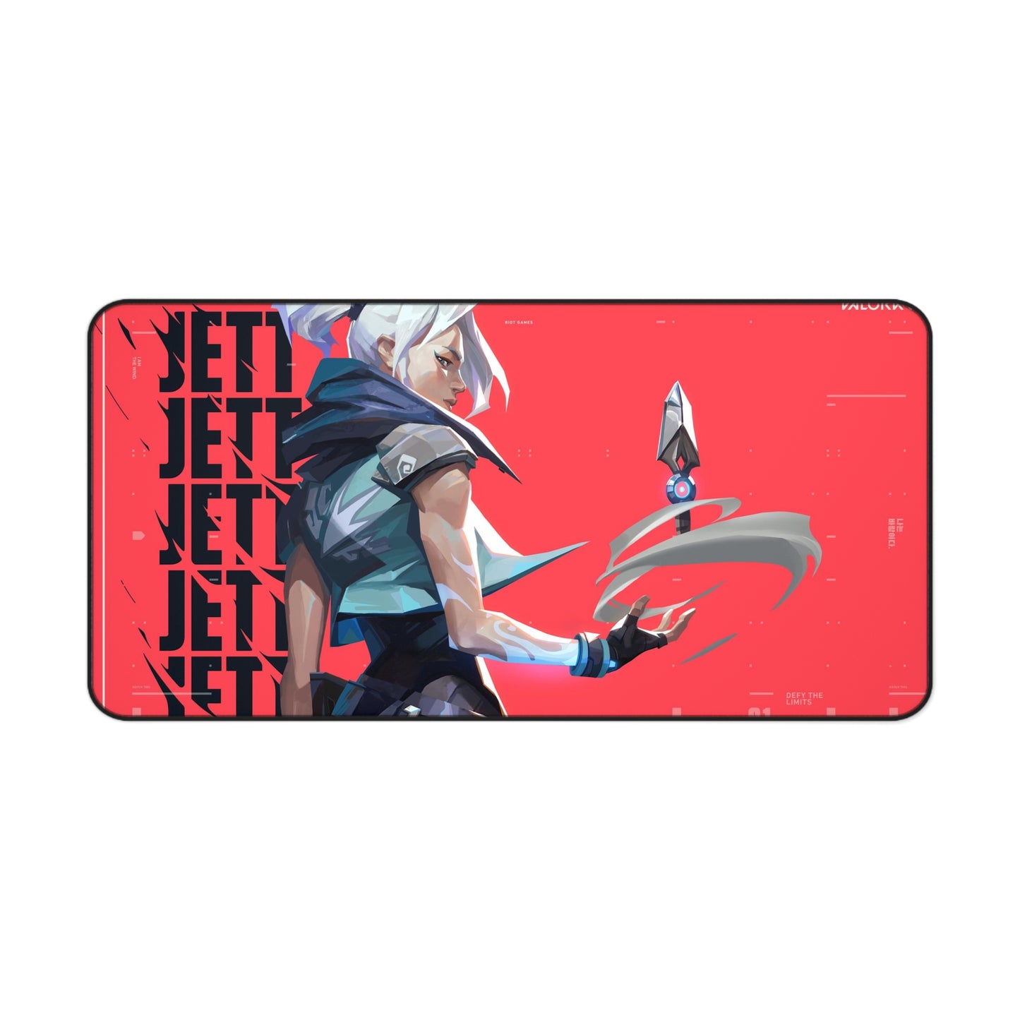 Valorant Jett Omen Killjoy Red High Definition PC PS Video Game Desk Mat