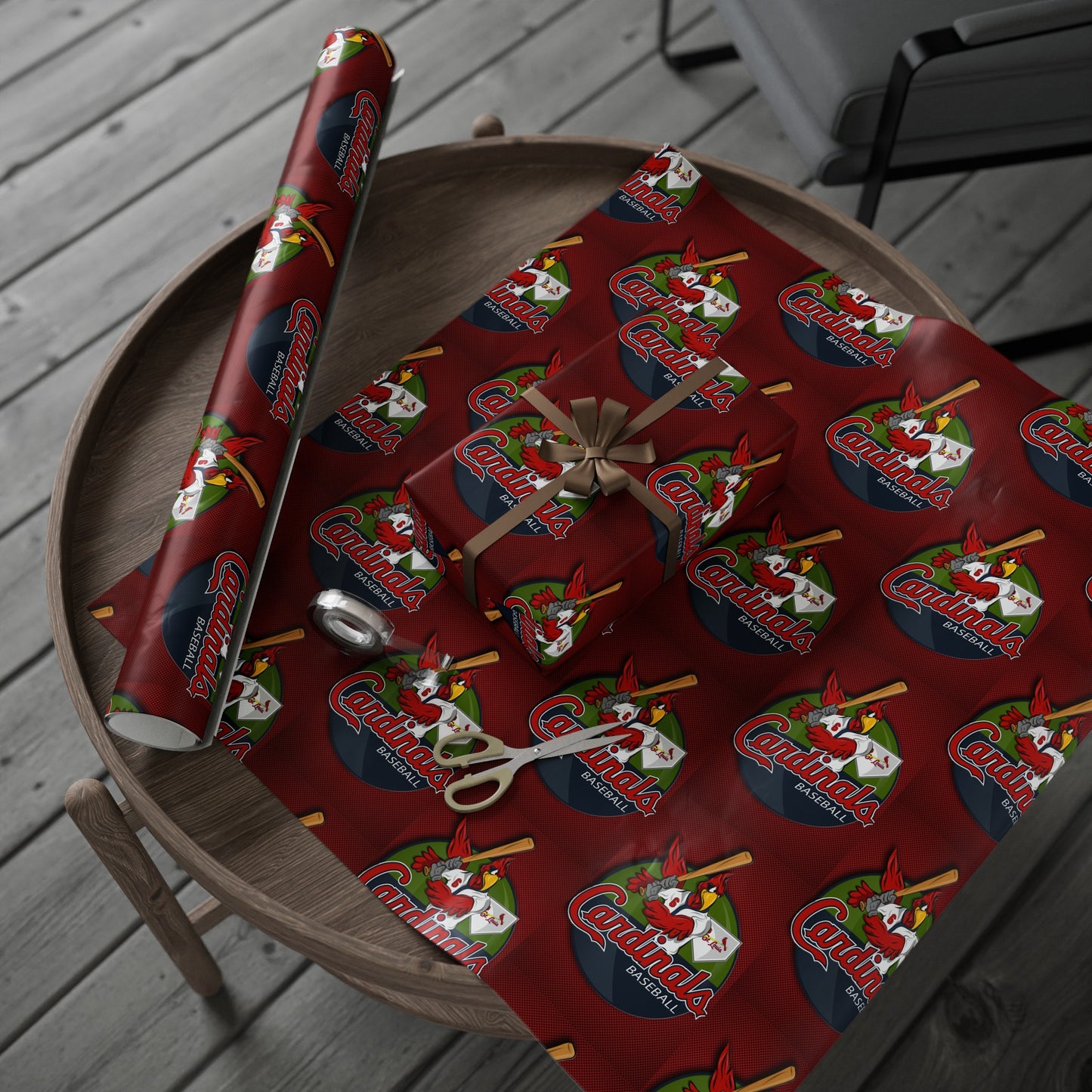 St. Louis Cardinals Red Mascot Baseball MLB Birthday Gift Wrapping Paper Holiday