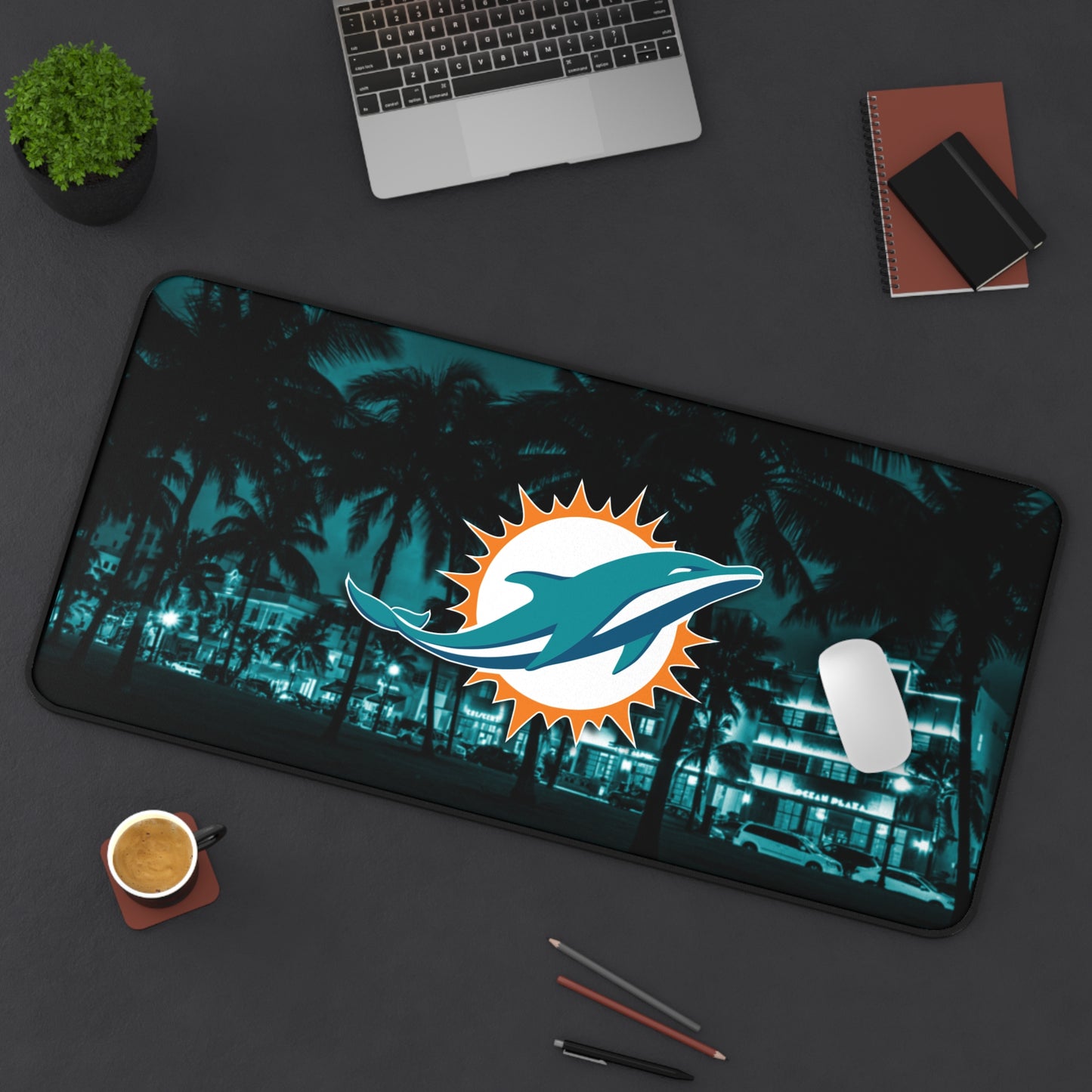 Miami Dolphins Cityscape NFL Football High Definition PC Desk Mat Mousepad