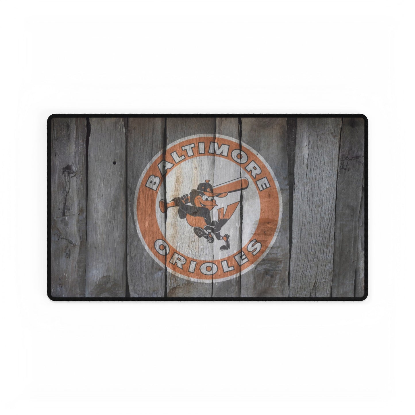 Baltimore Orioles Wood look MLB Baseball High Definition Print Desk Mat Mousepad