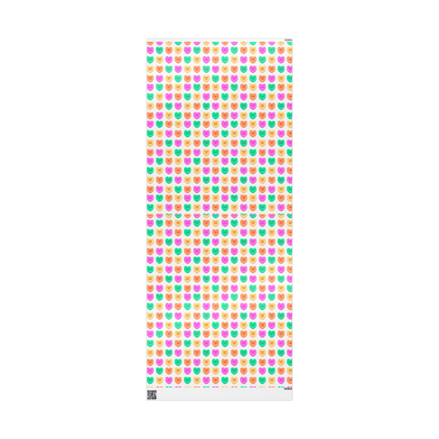 Conversation Hearts Colorful Valentine's Day Gift Present Wrapping Paper