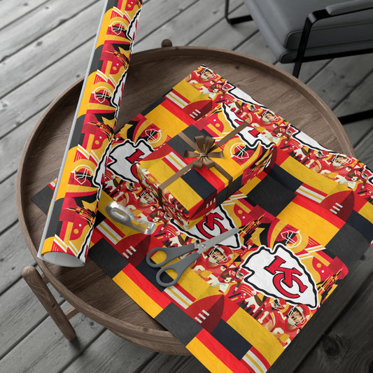 Kansas City Chiefs NFL Christmas Holiday Gift Wrapping Papers Matte or Satin