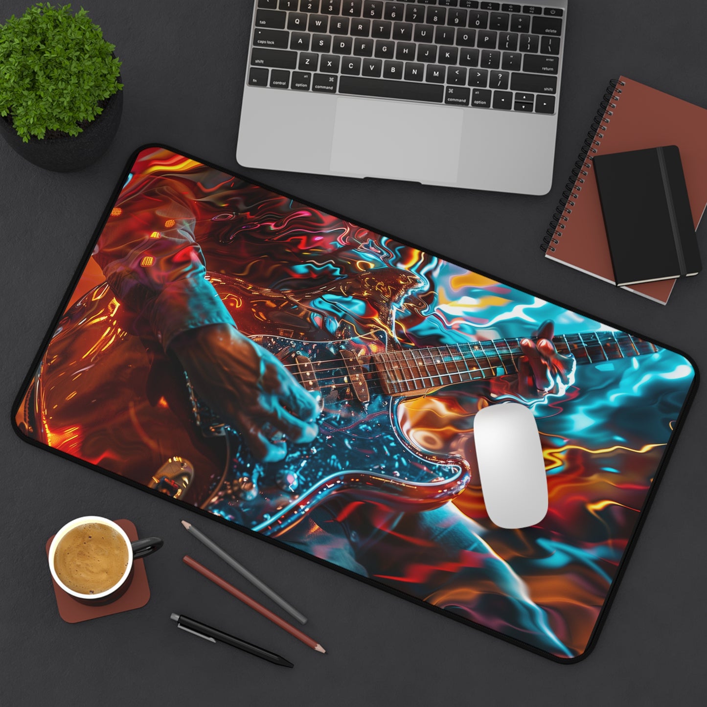 Guitar Jazz Player Art High Definition Home Video Game PC PS Desk Mat Mousepad