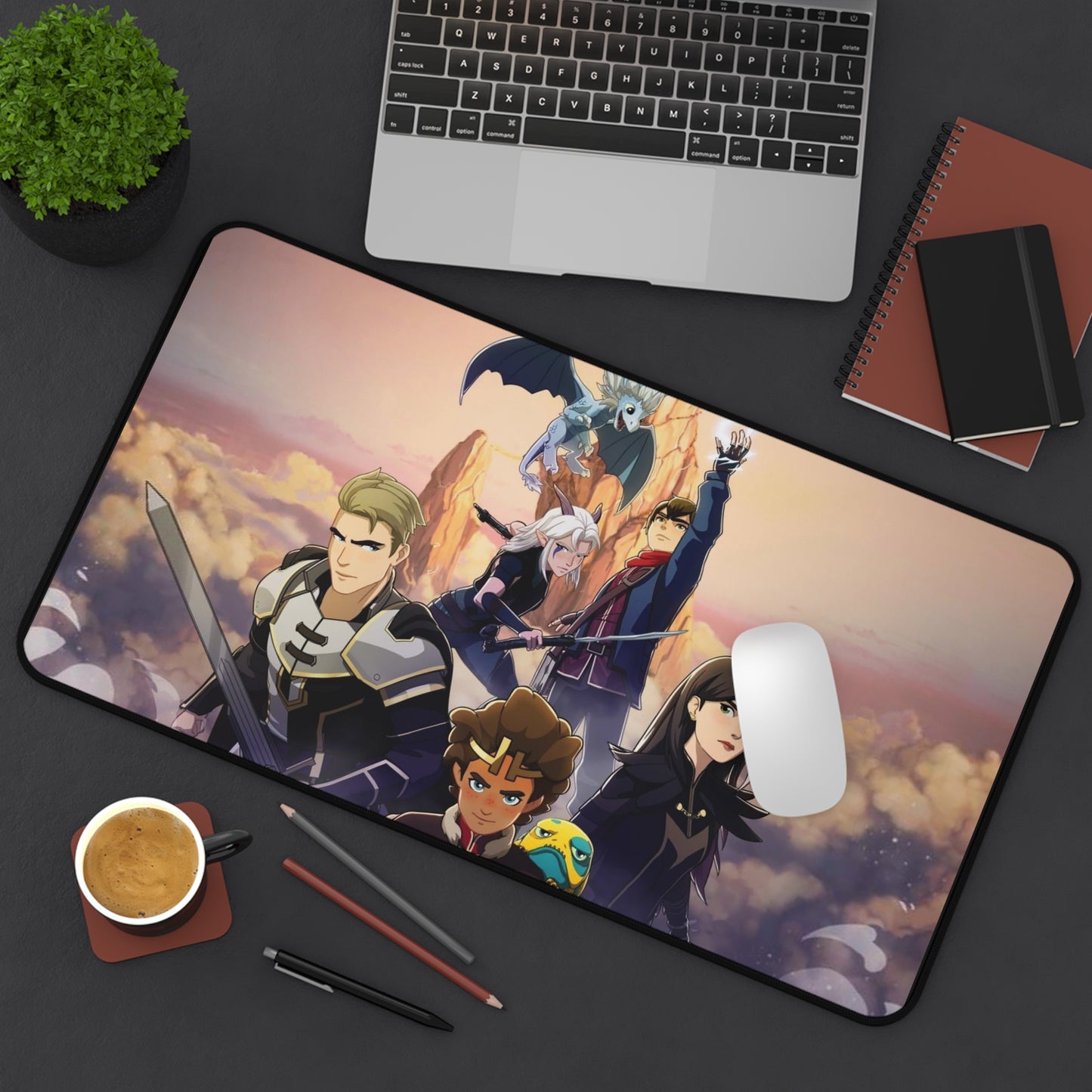 Dragon Prince cartoon PC PS High Definition Video Game Desk Mat Mousepad