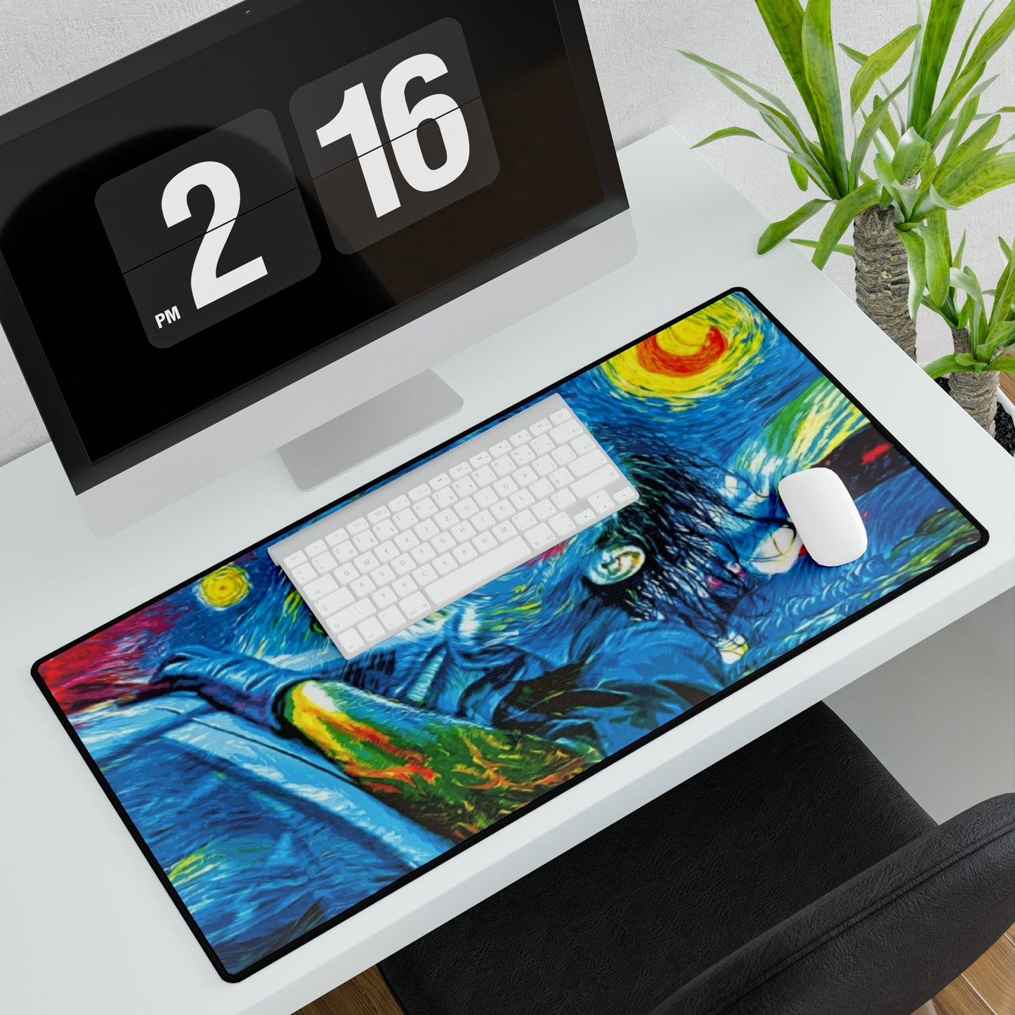 Joker Dark Knight Van Gogh Starry Night inspired High Definition PC PS Home Desk Mat Mousepad