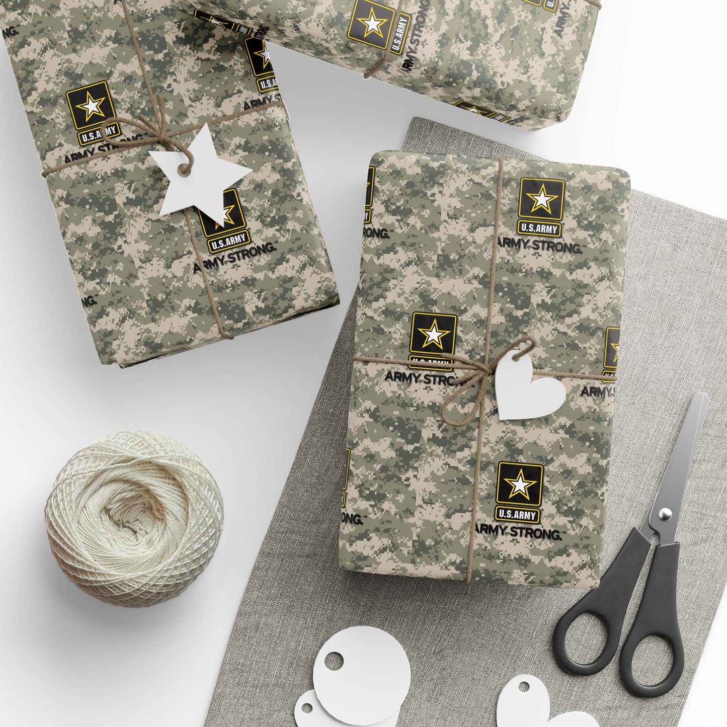 U.S. Army camo High Definition Birthday Gift Present Holiday Wrapping Paper Graduation America Military