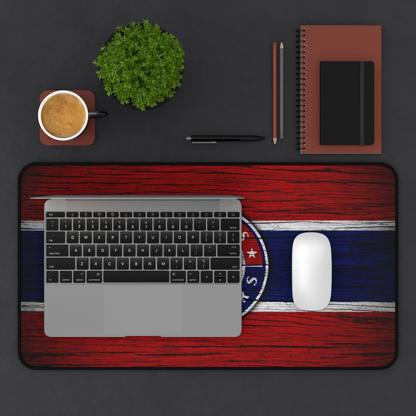 Texas Rangers Woodgrain MLB Baseball High Definition Desk Mat