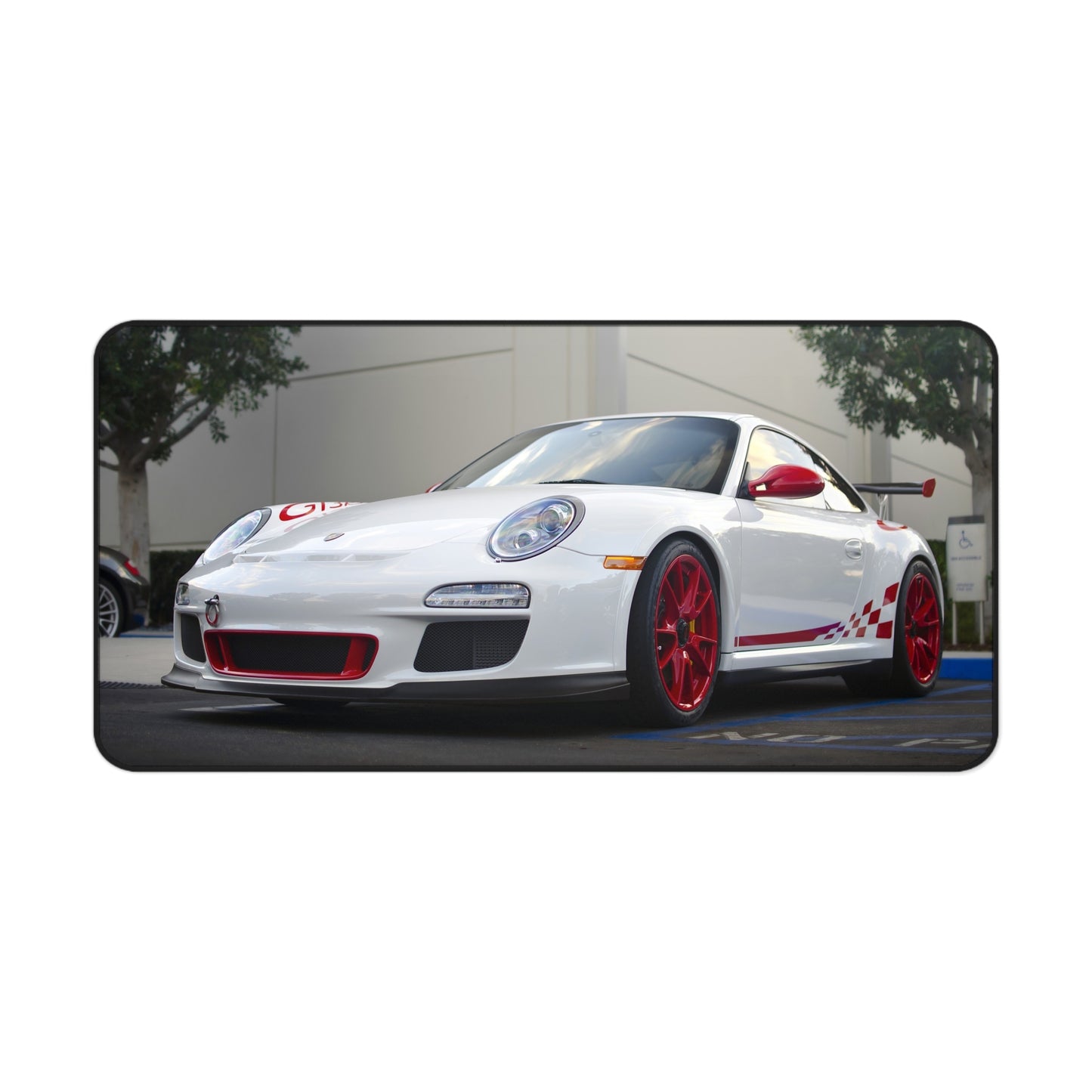 White Porsche High Definition Super Car Office Home Decor Desk Mat Mousepad