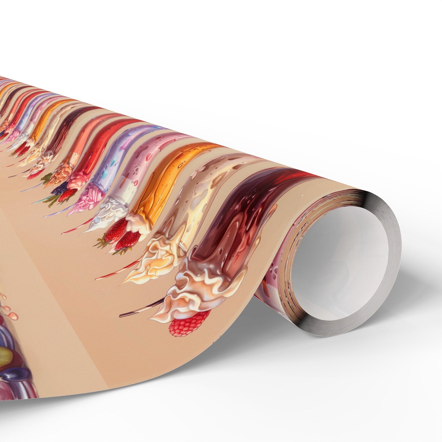 Ice Cream Dream Sundaes High Definition Happy Birthday Gift Present Holiday Wrapping Paper