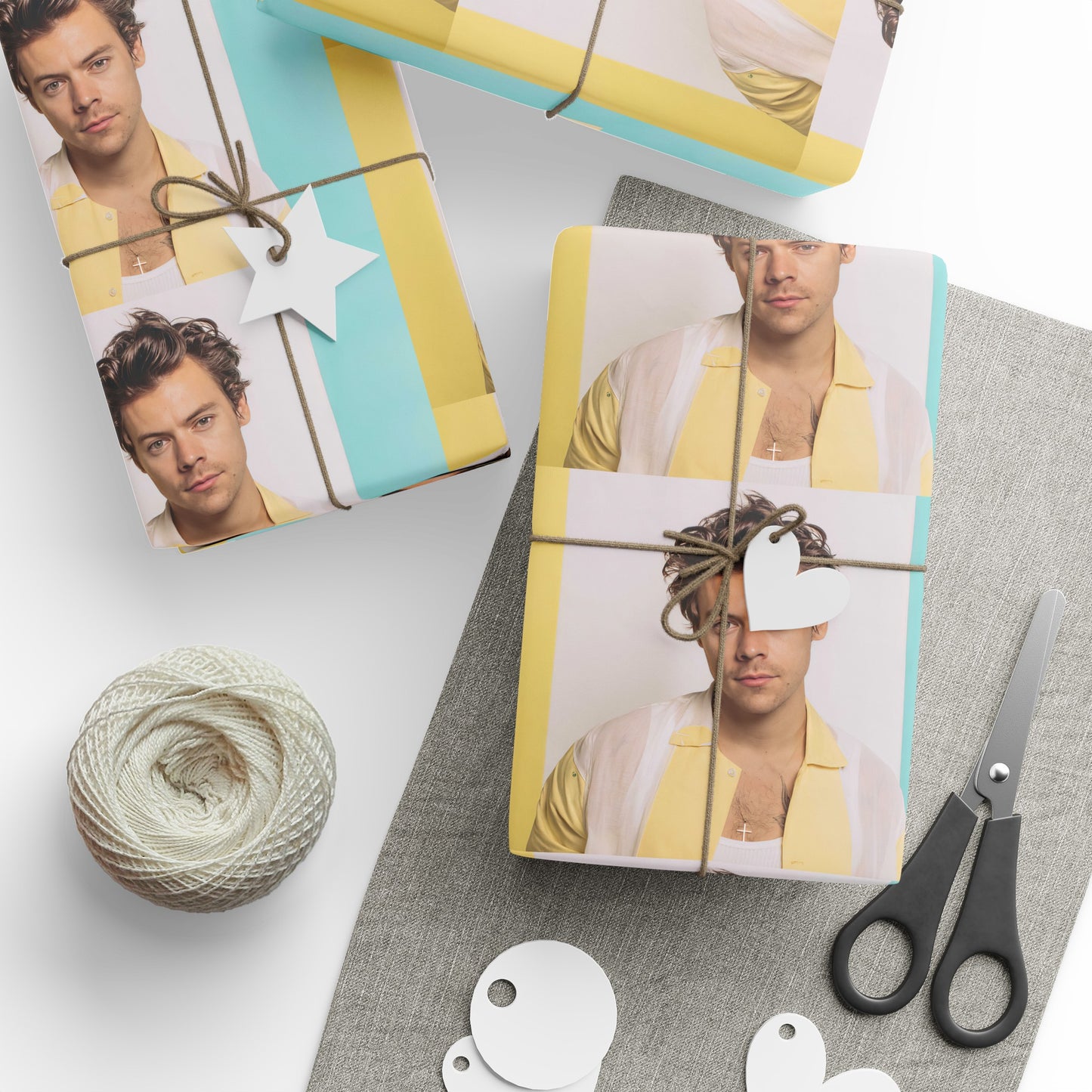 Harry Styles One Direction singer holiday present Birthday Gift Wrapping Papers