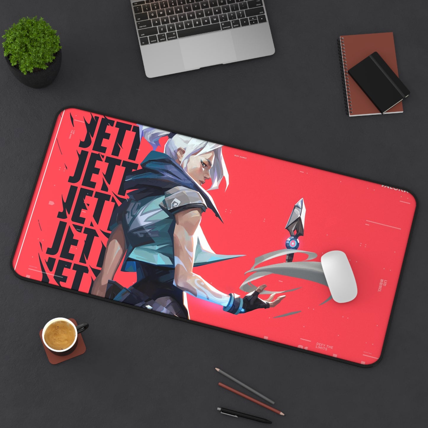 Valorant Jett Omen Killjoy Red High Definition PC PS Video Game Desk Mat