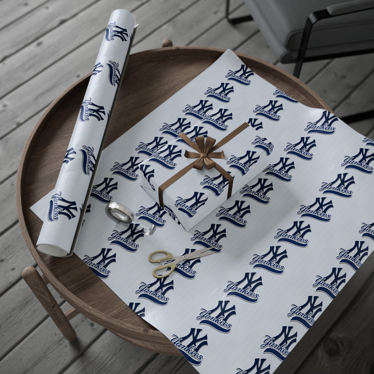 New York Yankees Baseball MLB Birthday Gift Wrapping Paper Holiday