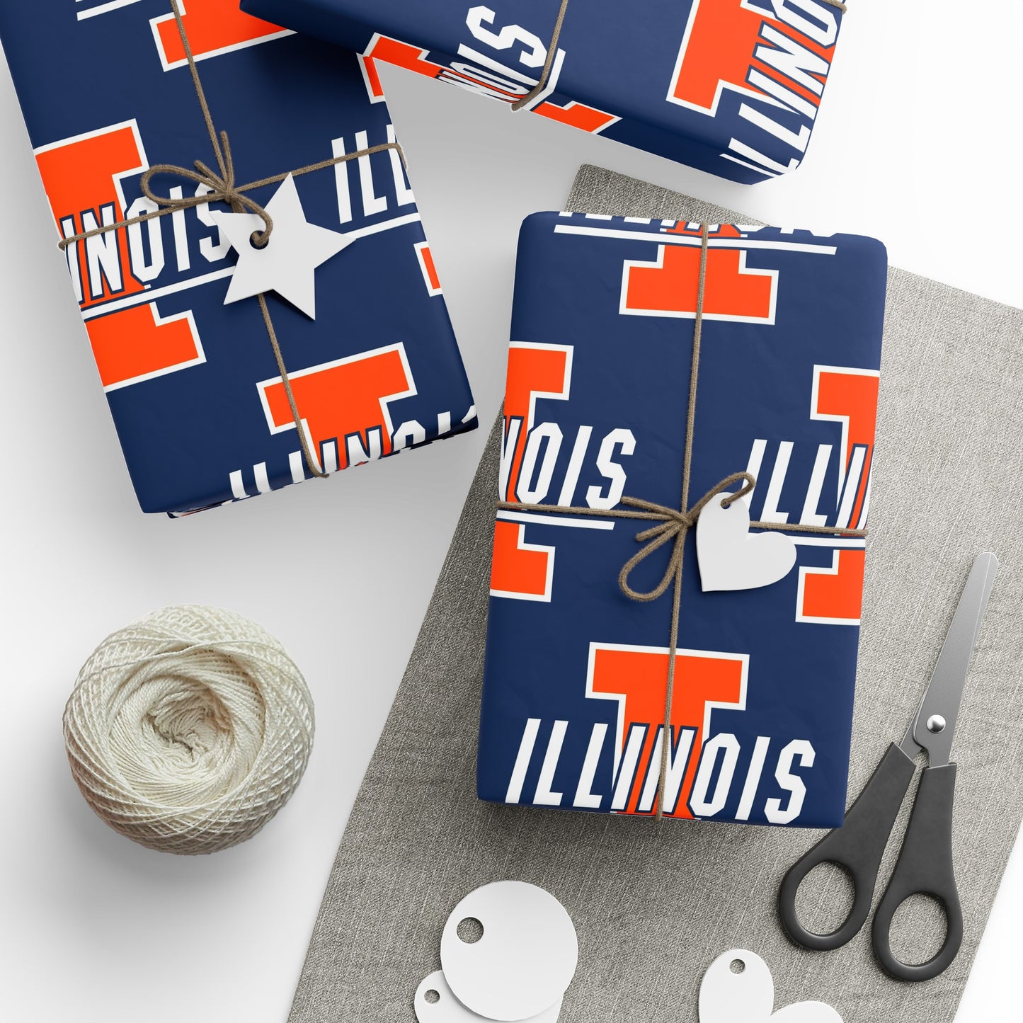 Illinois University NCAA College Graduation Alumni Birthday Gift Wrapping Paper Holiday