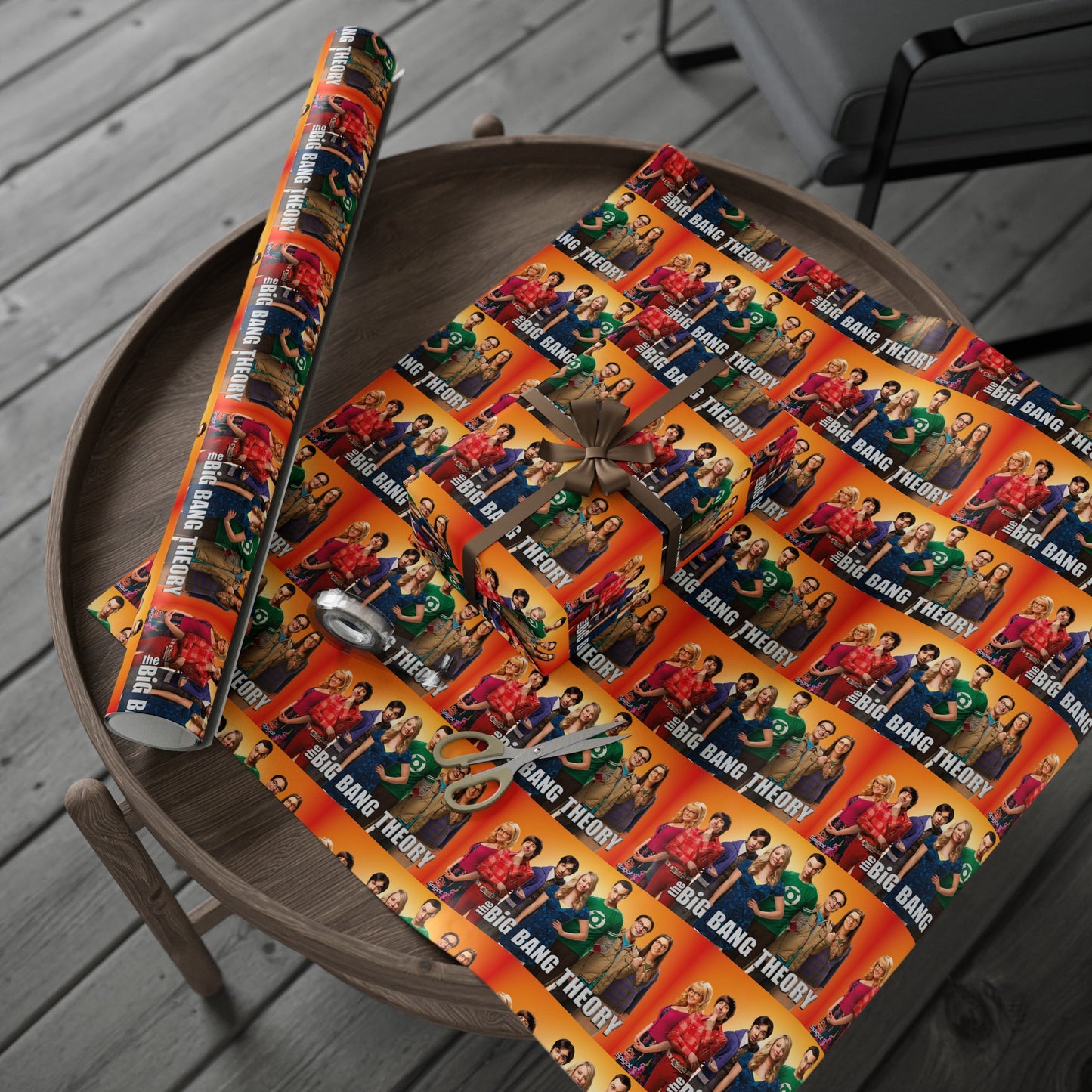 The Big Bang Theory cast TV Show Birthday Gift Wrapping Paper Holiday