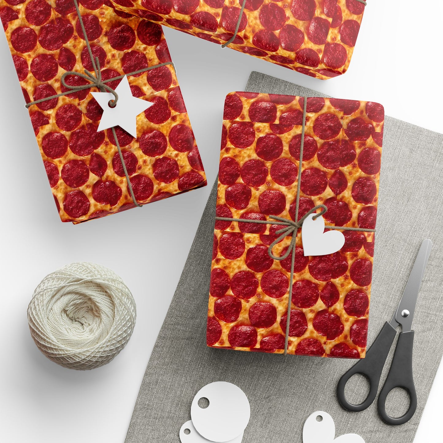 Pepperoni Pizza cheese High Definition Birthday Gift Present Holiday Wrapping Paper