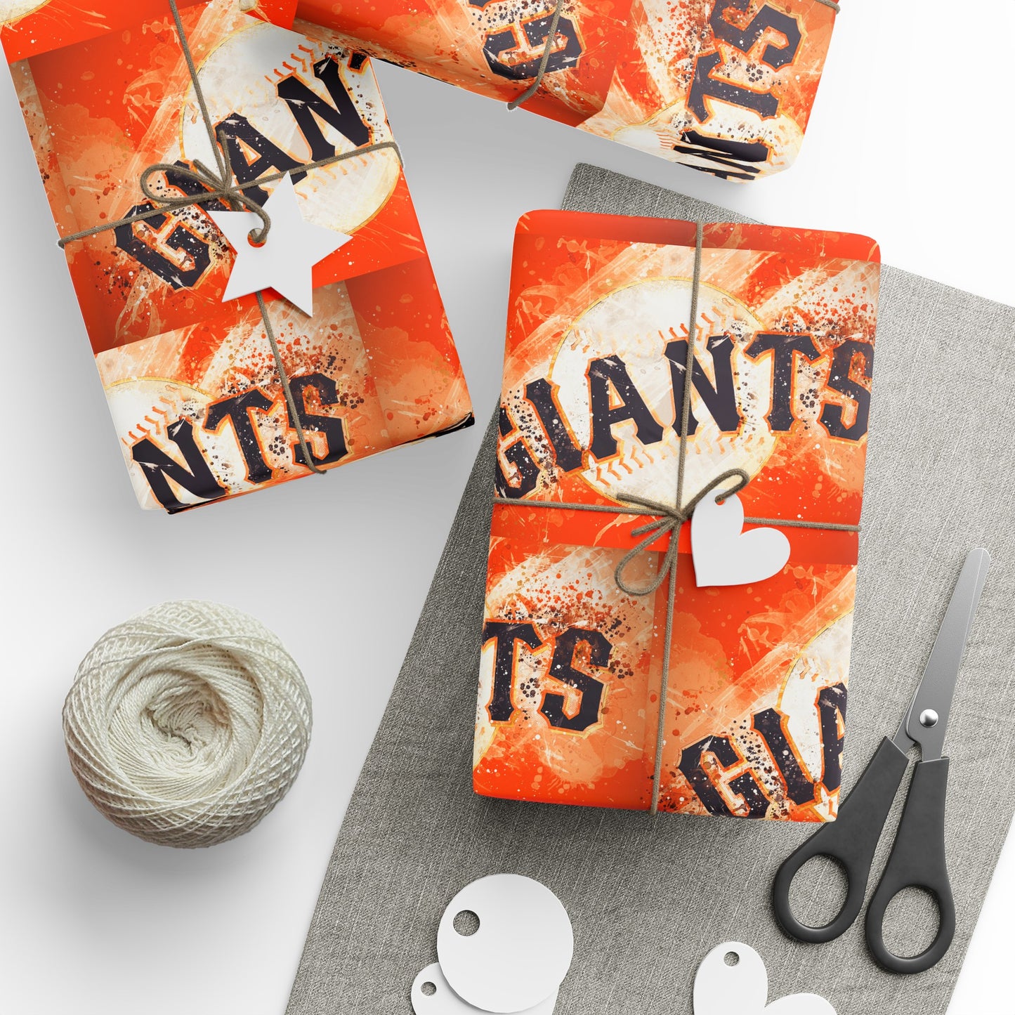 San Francisco Giants Baseball MLB Birthday Gift Wrapping Paper Holiday