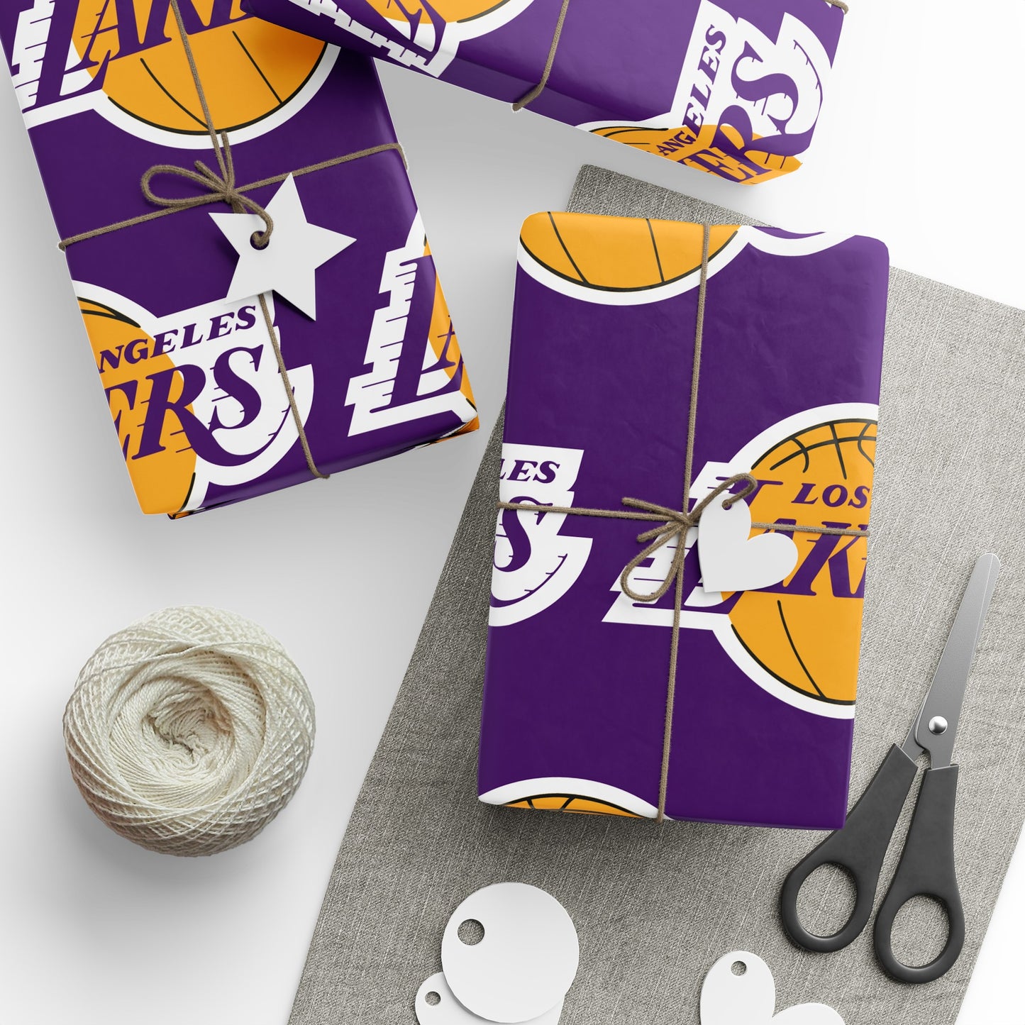 Los Angeles Lakers Logo Birthday Gift Wrapping Paper Basketball Holiday