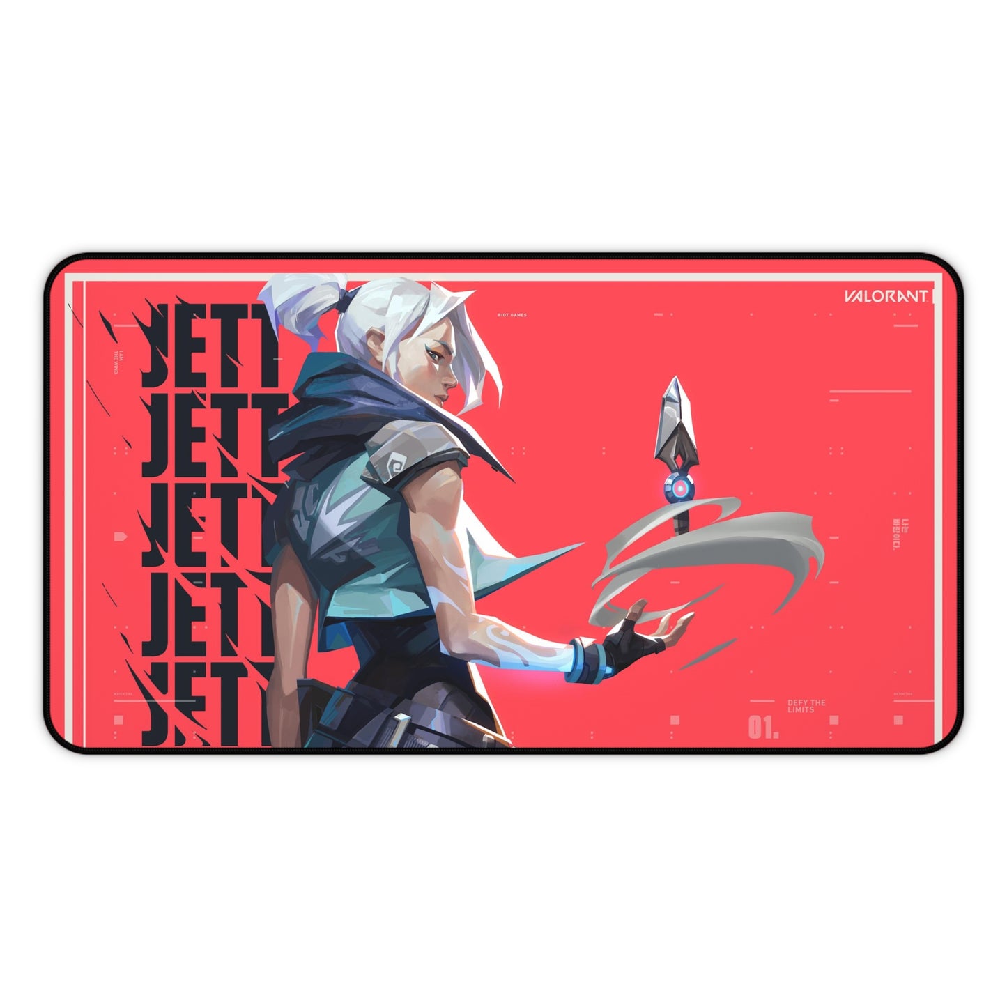 Valorant Jett Omen Killjoy Red High Definition PC PS Video Game Desk Mat