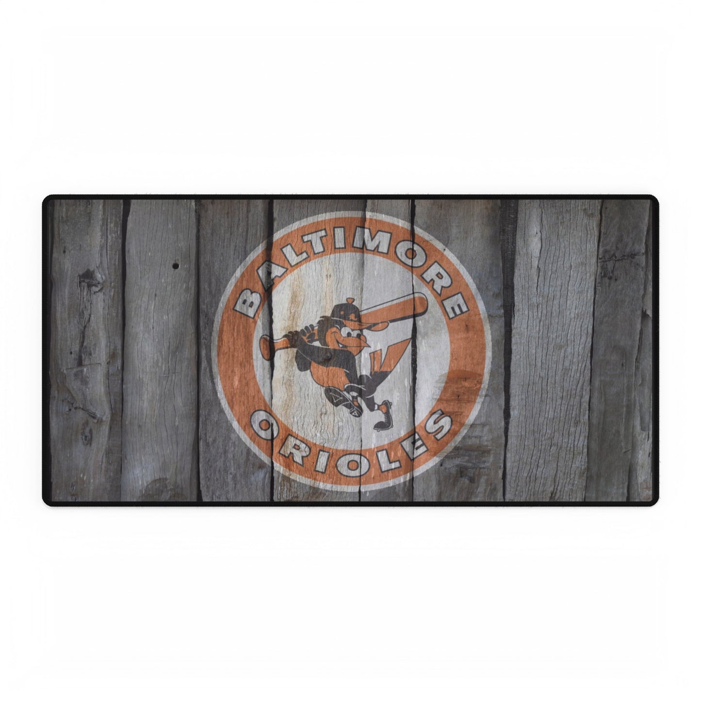 Baltimore Orioles Wood look MLB Baseball High Definition Print Desk Mat Mousepad