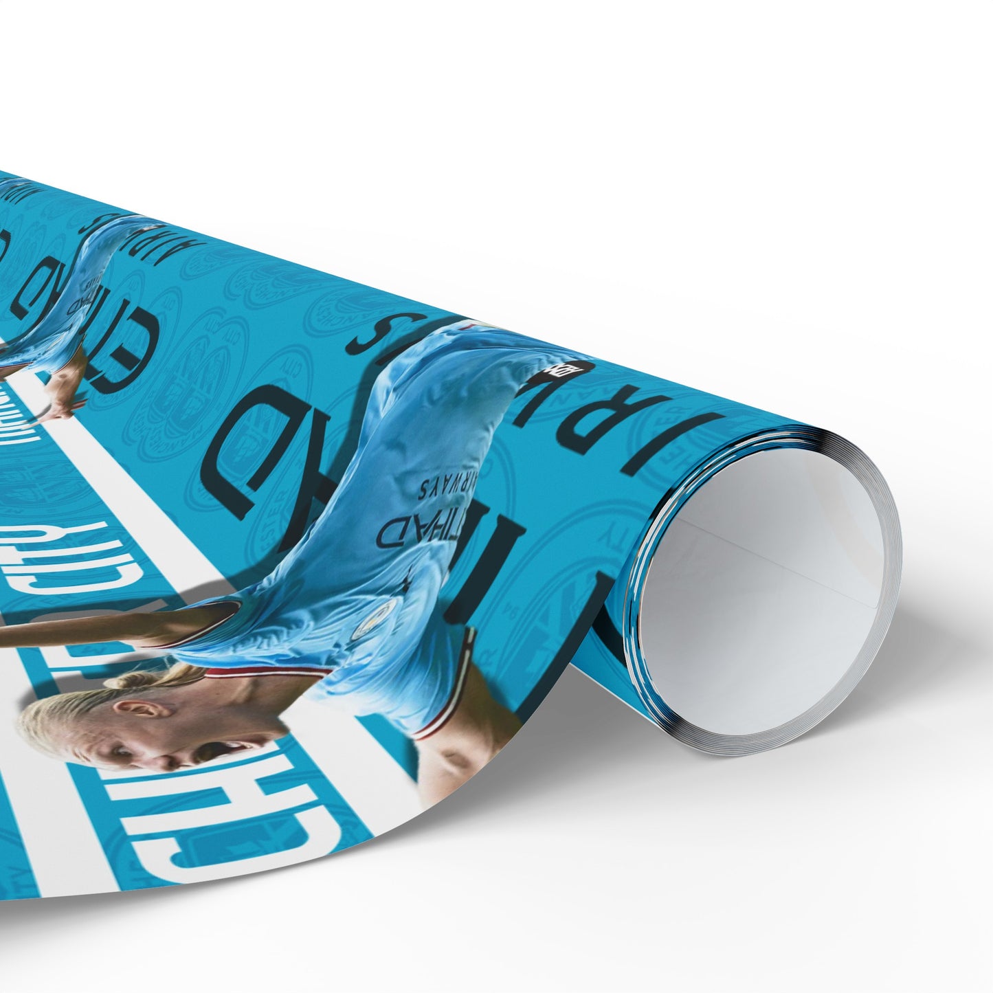 Erling Haaland Manchester City Premier League Soccer Futbol Gift Wrapping Paper Holiday