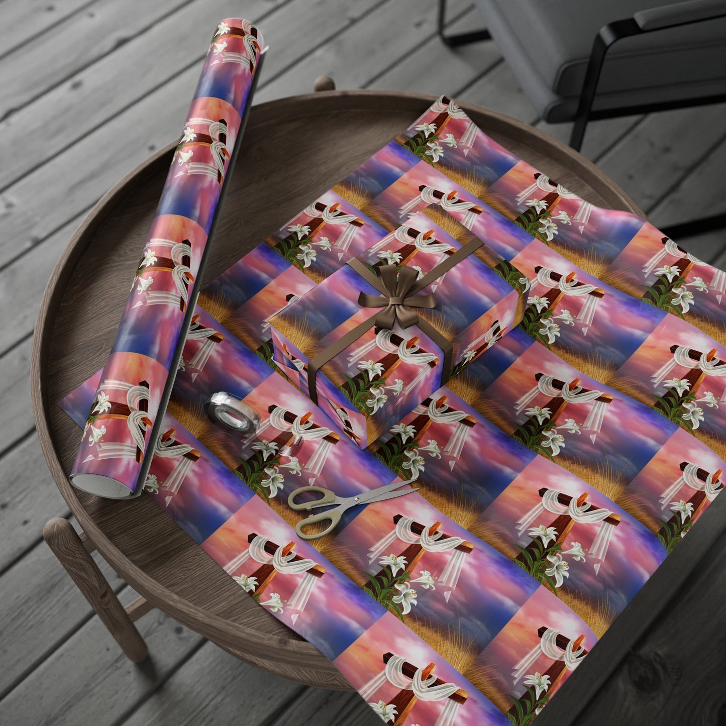 Cross Jesus God Confirmation Religious Birthday Gift Present Holiday Wrapping Paper