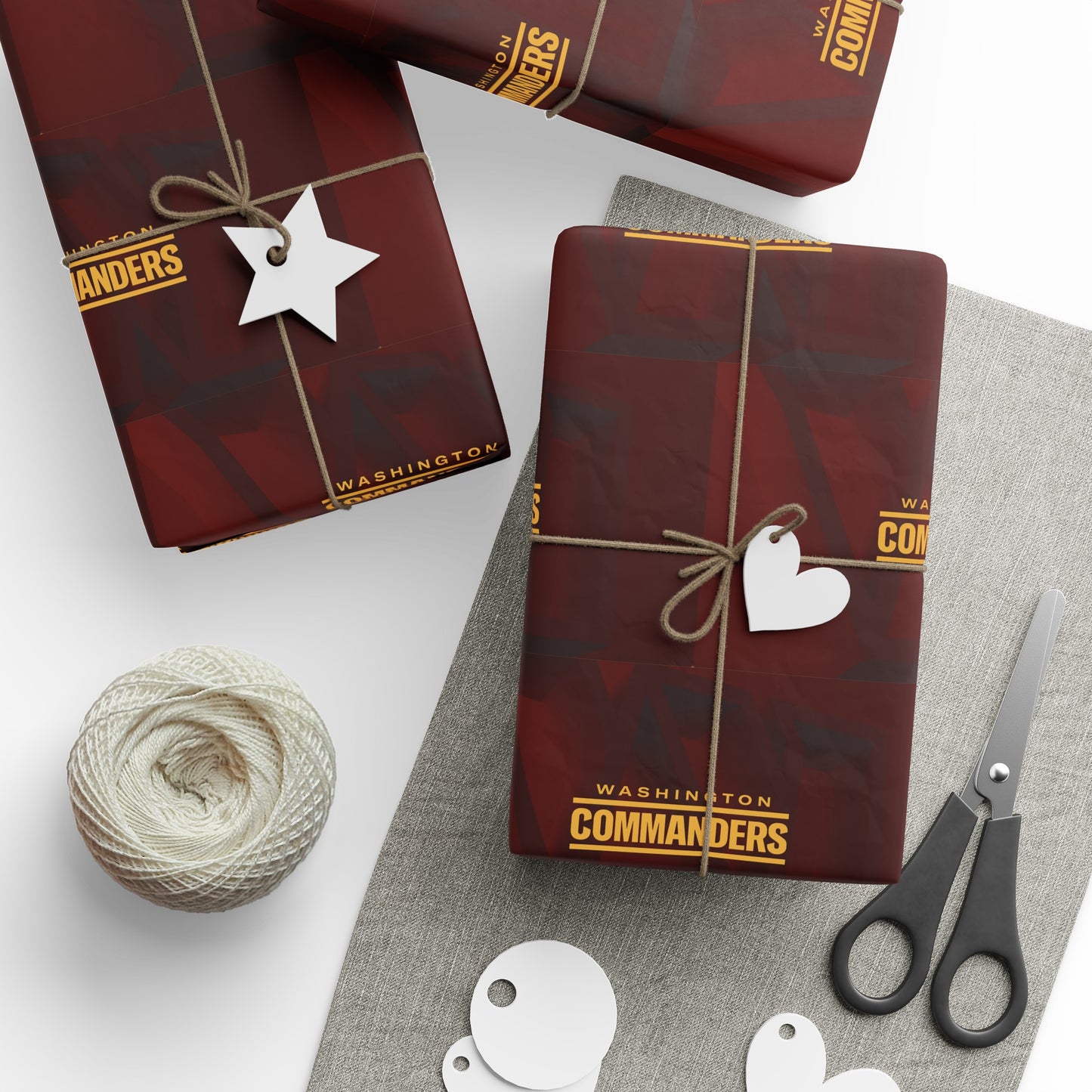 Washington Commanders NFL Football Birthday Graduation Gift Wrapping Paper Holiday