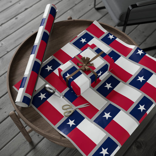 Texas State Flag Birthday Gift Wrapping Paper Holiday Lone Star