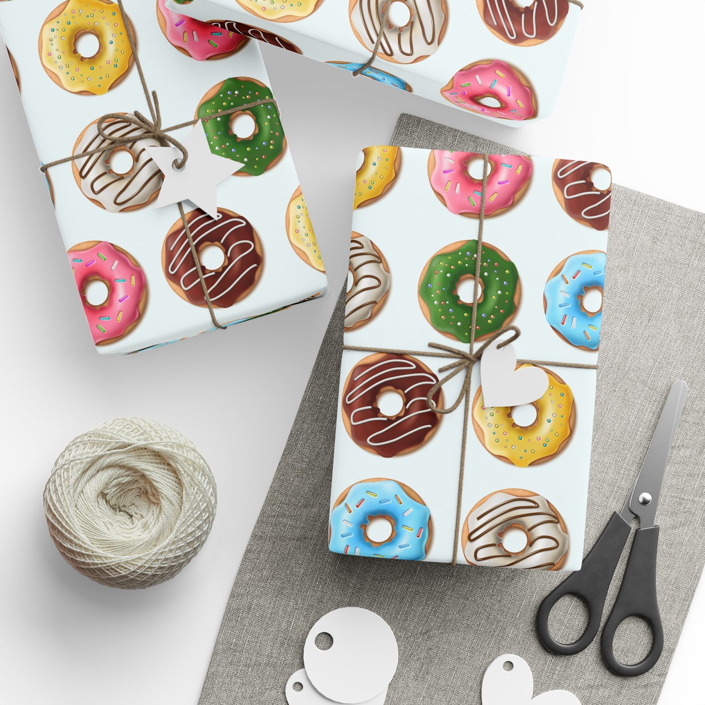 Donut Variety High Definition Happy Birthday Gift Present Holiday Wrapping Paper