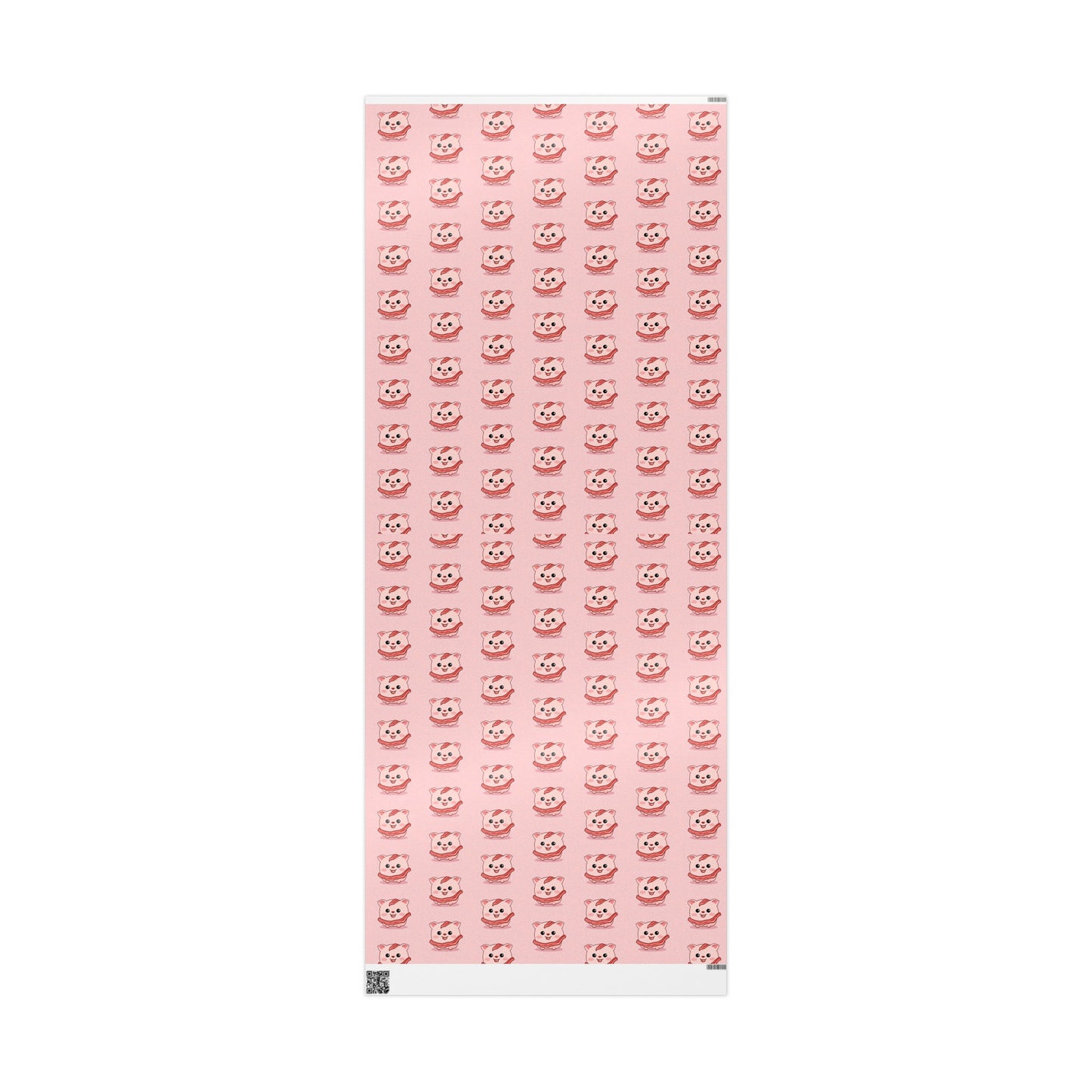 Cute Pig with Bacon Pink High Definition Birthday Gift Present Holiday Wrapping Paper