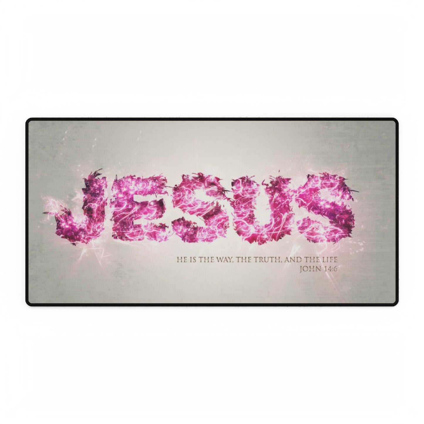 Jesus Pink religious Spiritual Faith Christian High Definition Desk Mat Mousepad