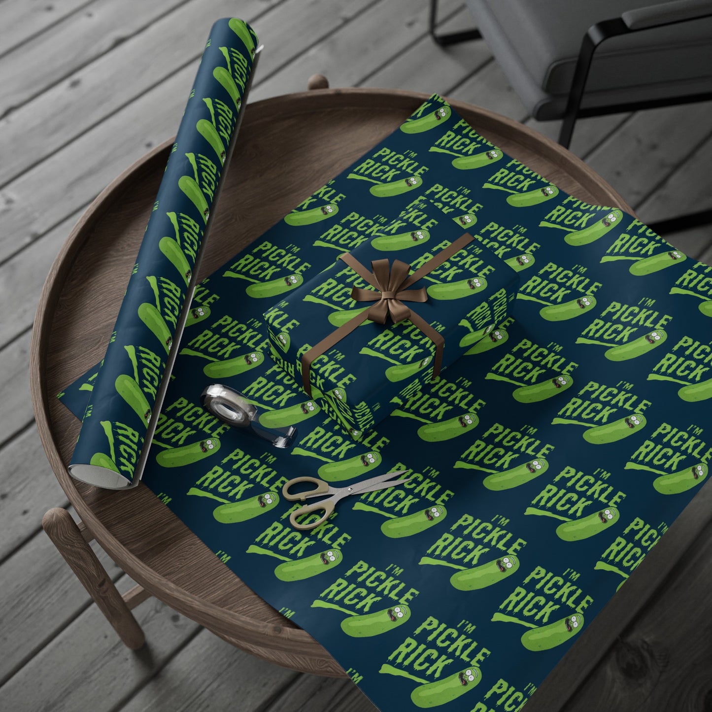 I'm Pickle Rick and Morty High Definition Funny Cartoon Birthday Gift Wrapping Paper Holiday