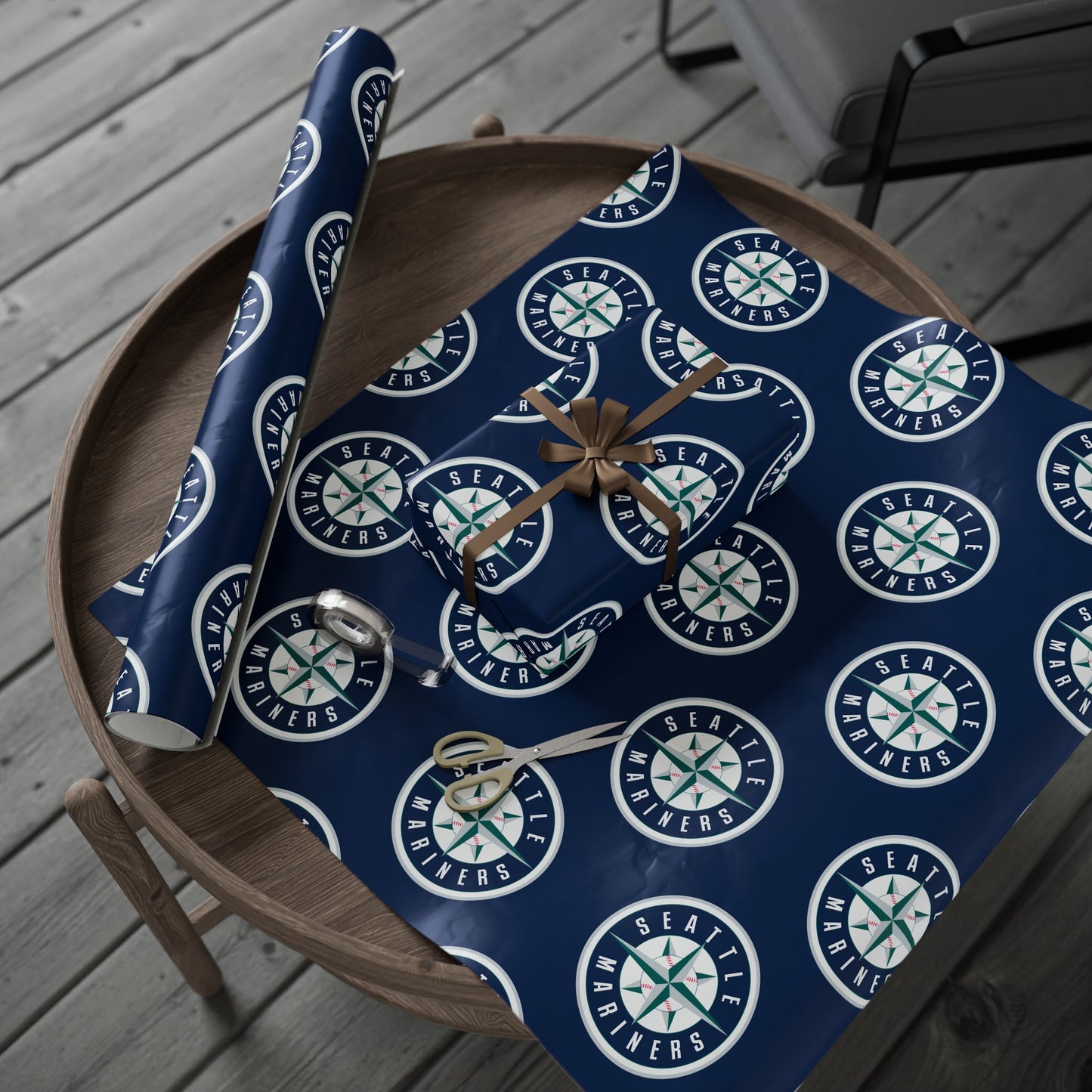 Seattle Mariners Baseball MLB Birthday Gift Wrapping Paper Holiday