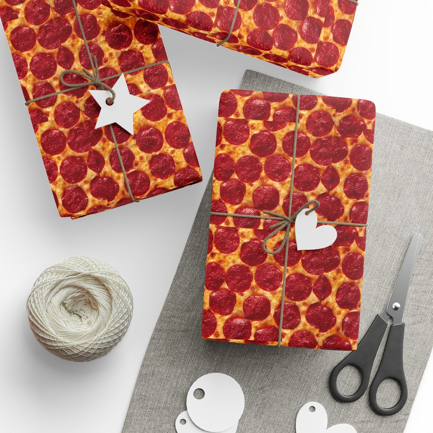 Pepperoni Pizza cheese High Definition Birthday Gift Present Holiday Wrapping Paper