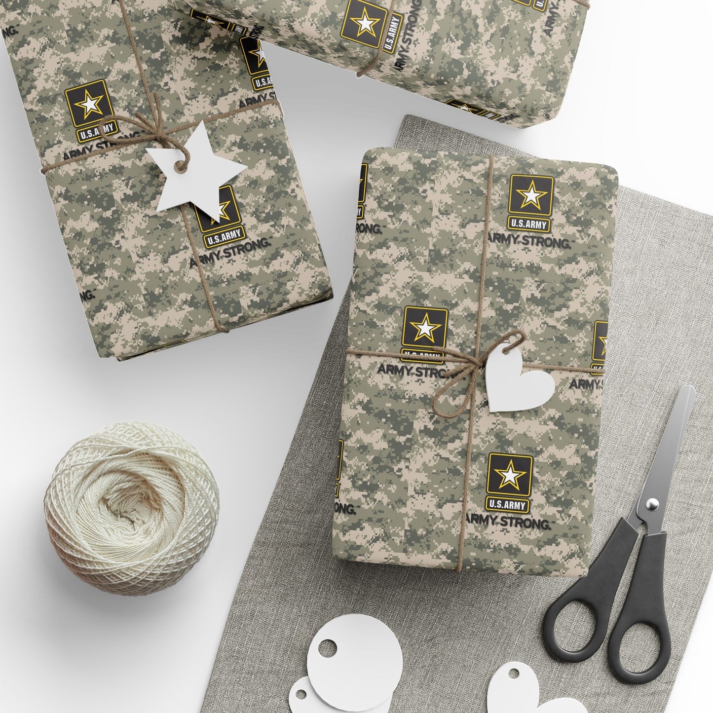 U.S. Army camo High Definition Birthday Gift Present Holiday Wrapping Paper Graduation America Military