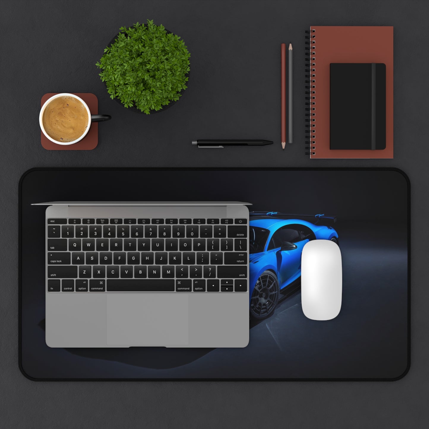 Blue Bugatti High Definition Super Car Office Home Decor Desk Mat Mousepad