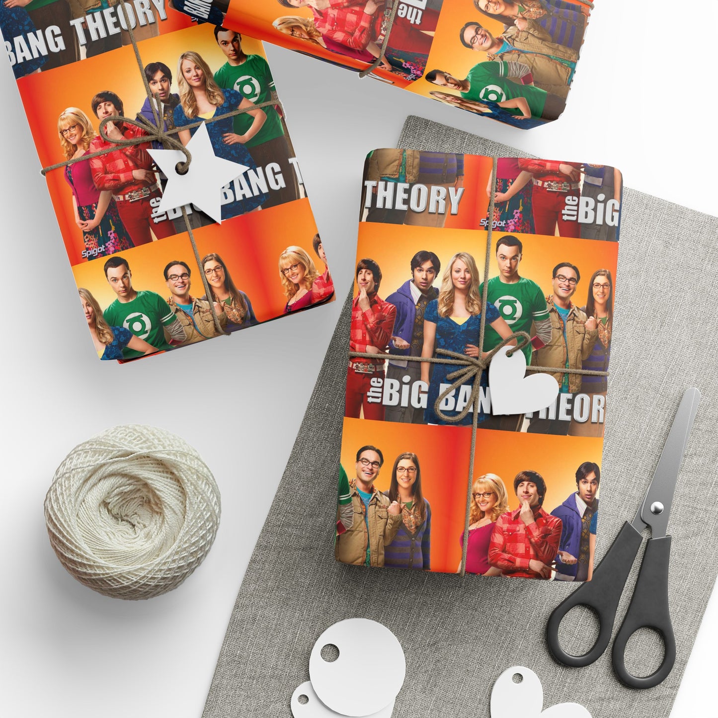 The Big Bang Theory cast TV Show Birthday Gift Wrapping Paper Holiday