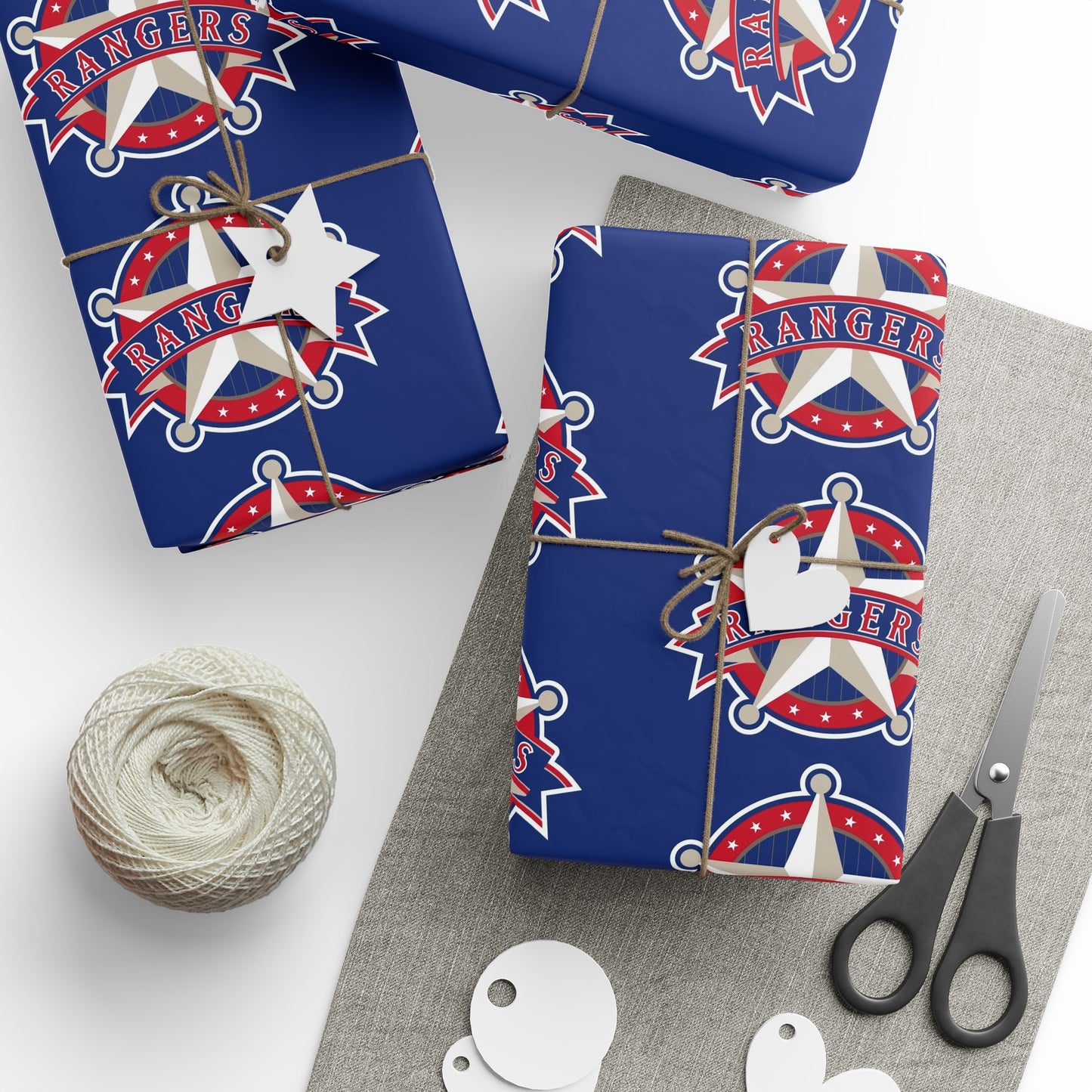 Texas Rangers Baseball MLB Birthday Gift Wrapping Paper Holiday Sports