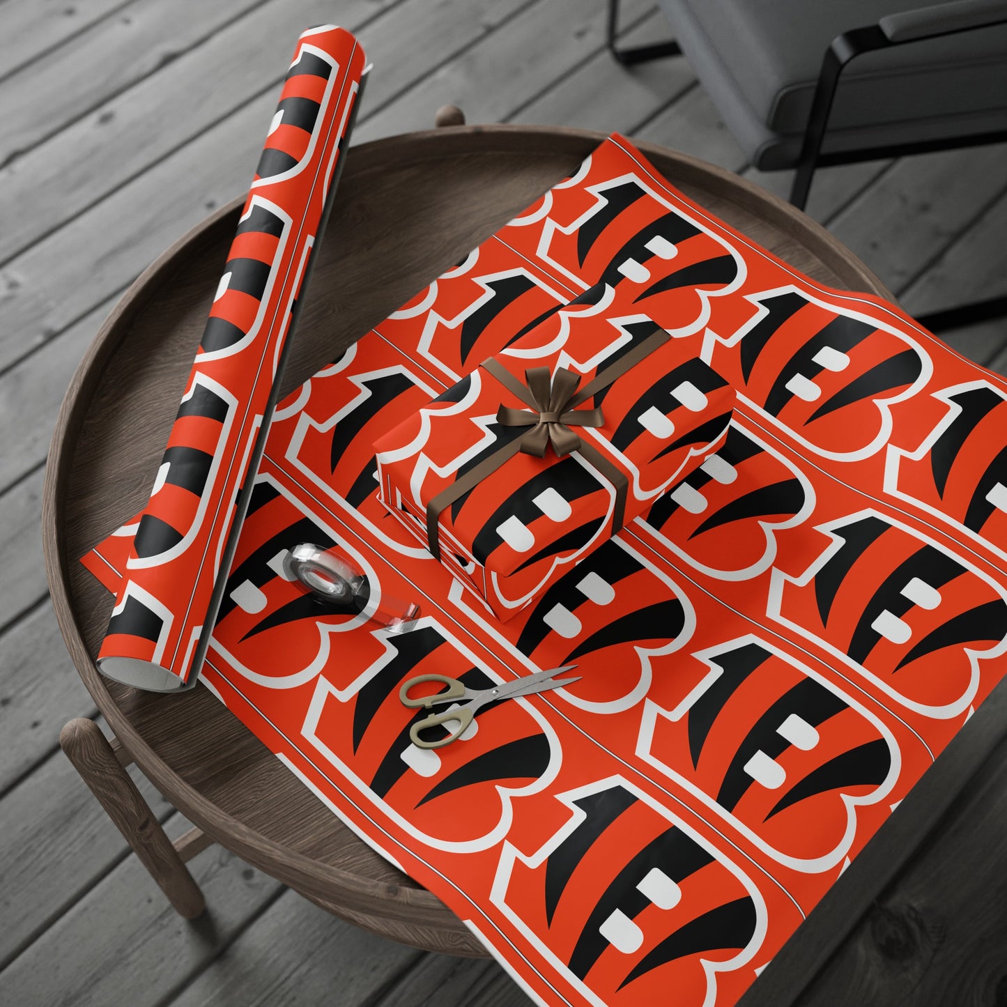 Cincinnati Bengals NFL Football Birthday Graduation Gift Wrapping Paper Holiday