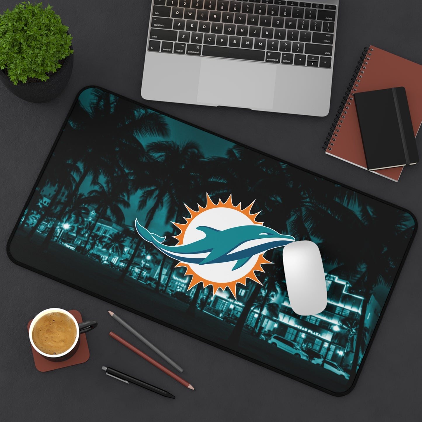 Miami Dolphins Cityscape NFL Football High Definition PC Desk Mat Mousepad