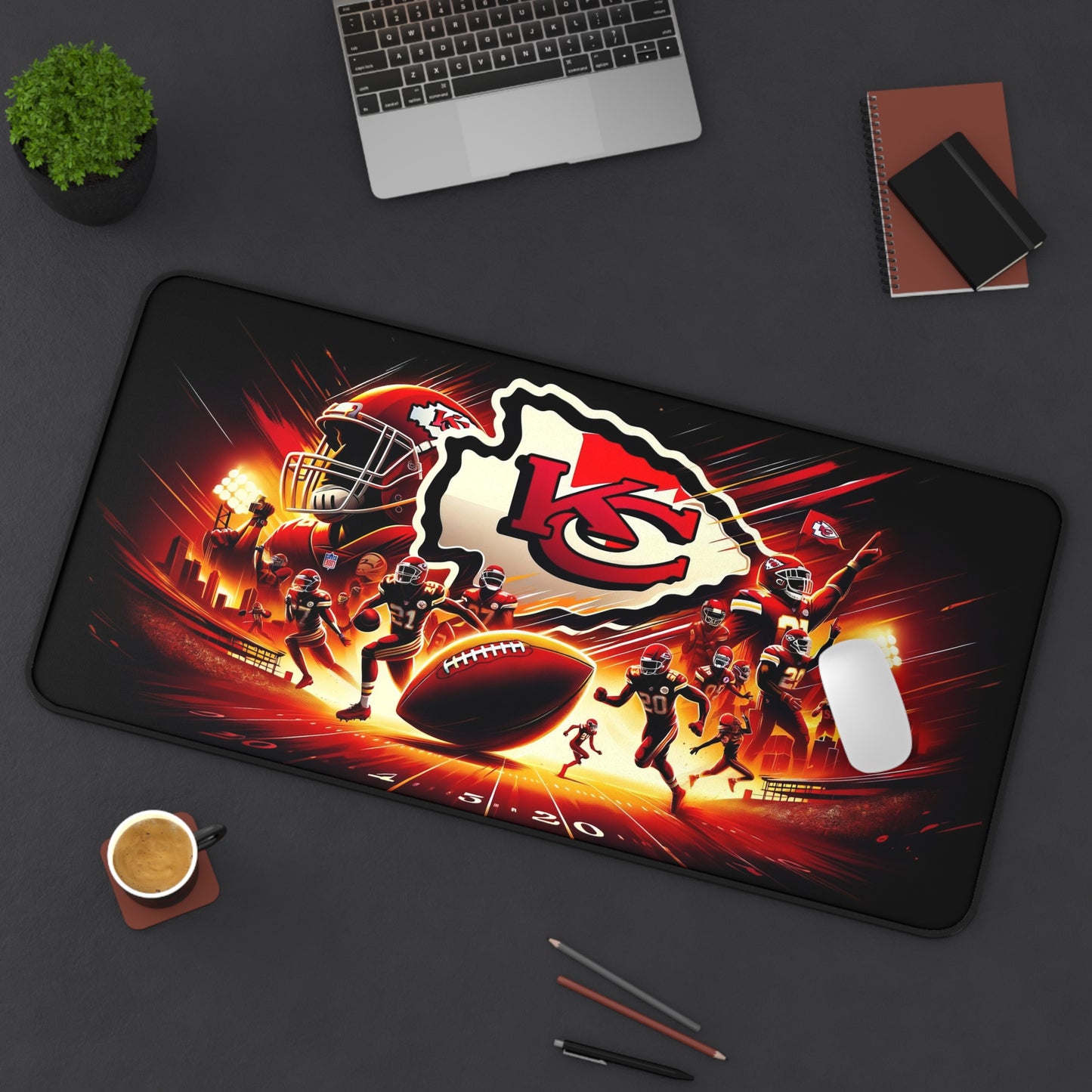 Kansas City Chiefs NFL Football High Definition PC Desk Mat Mahomes Kelce