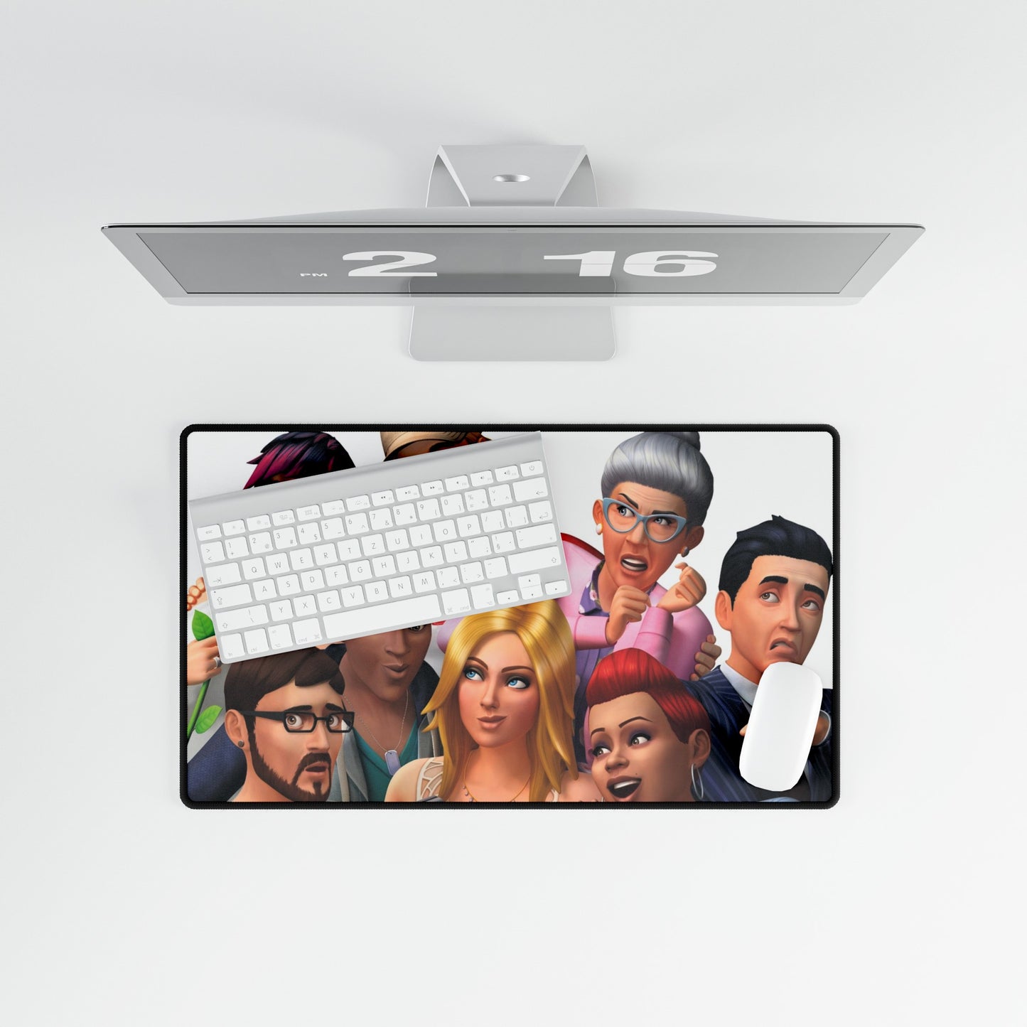 The People of Sims 4 High Definition Epic PC Video Game American Desk Mat