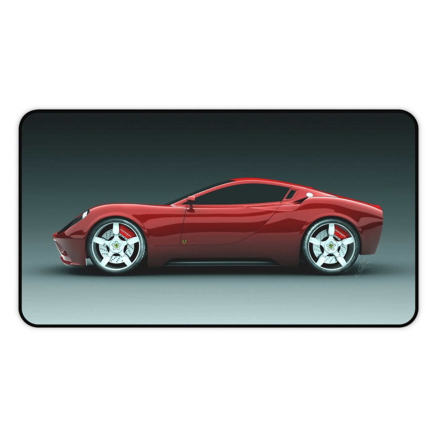 Red Ferrari High Definition Super Car Office Home Decor Desk Mat Mousepad