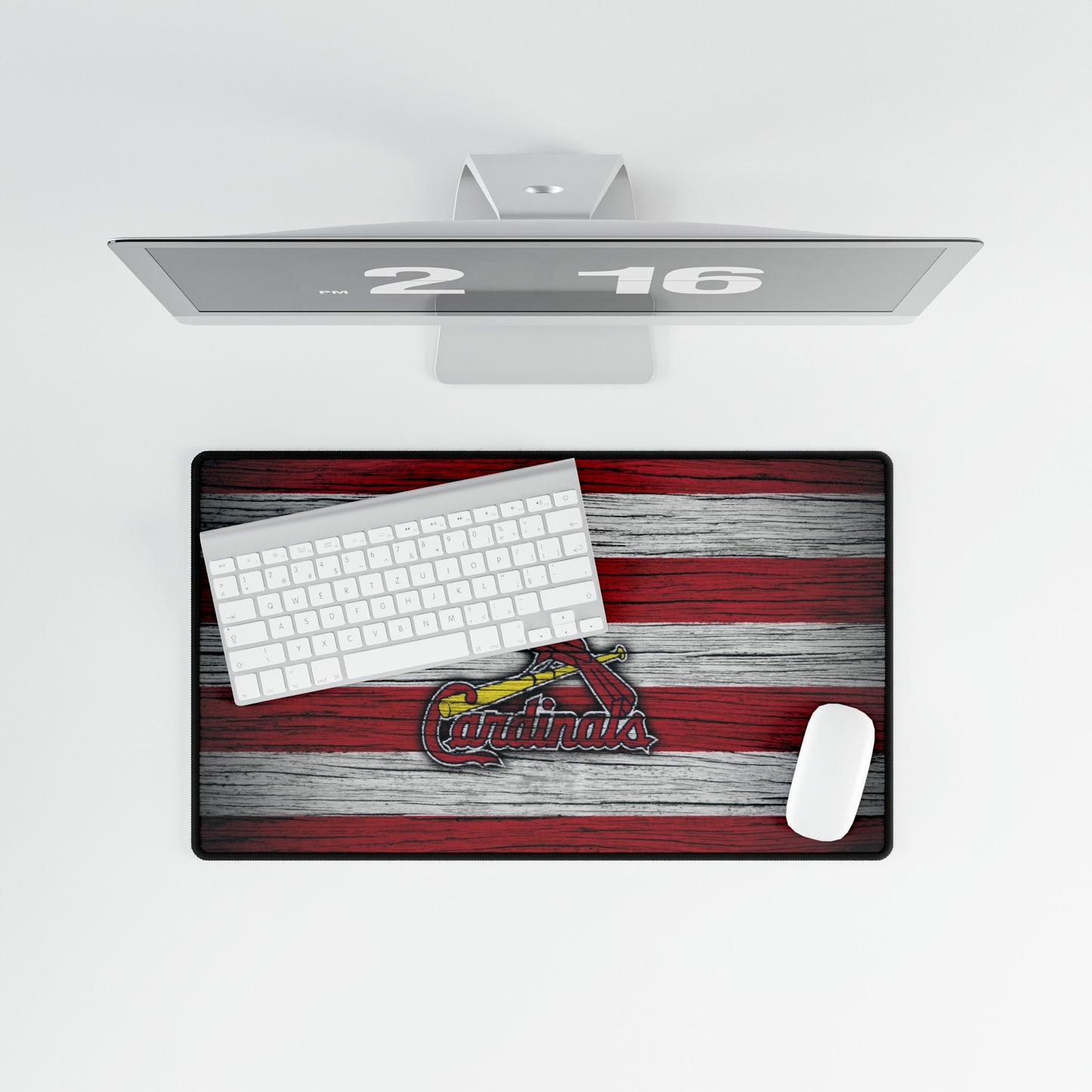 St. Louis Cardinals Woodgrain look MLB Baseball High Definition Desk Mat mousepad