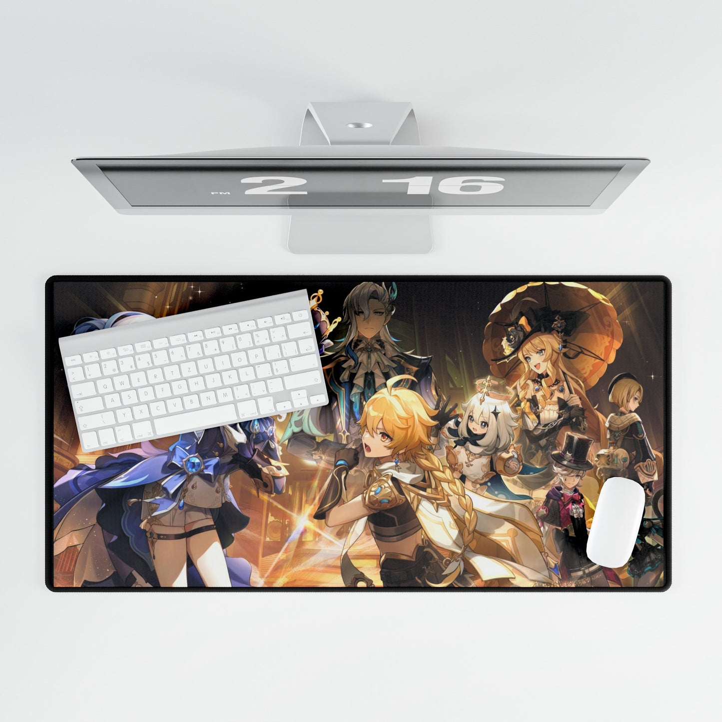 Genshin Impact Furina Aether Paimon Neuvillette High Definition PC PS Video Game Desk Mat