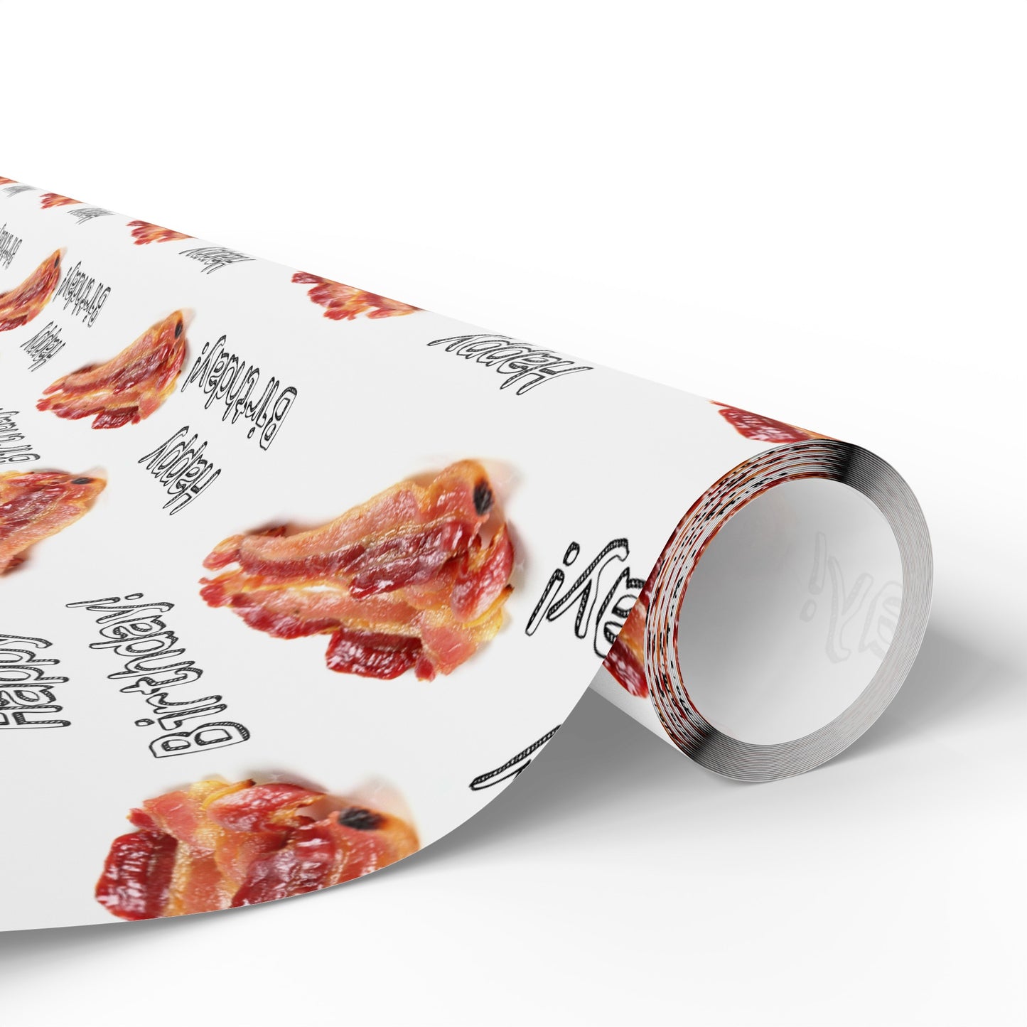 Real Bacon High Definition Happy Birthday Gift Present Holiday Wrapping Paper