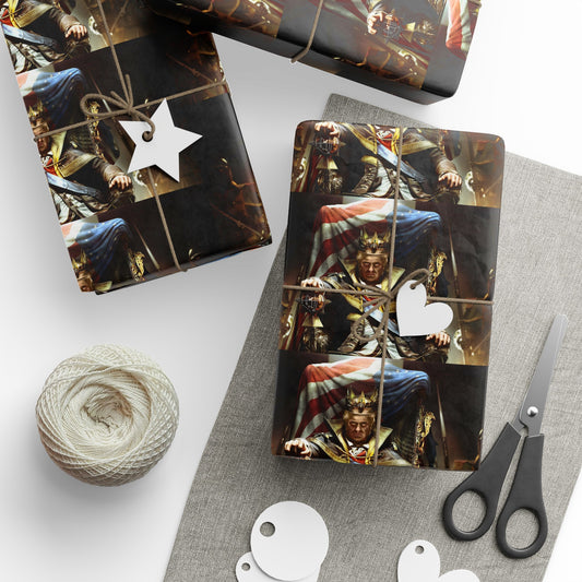 Trump King Happy Birthday Emperor MAGA Birthday Gift Present Wrapping Paper