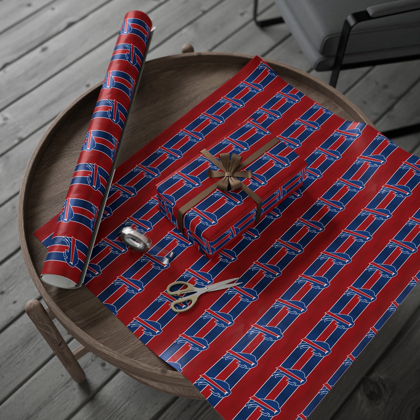 Buffalo Bills NFL Football Birthday Graduation Gift Wrapping Paper Holiday